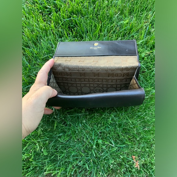 Christian Dior Vintage Cannage Long Wallet Black Leather Unisex. - Picture 5 of 16